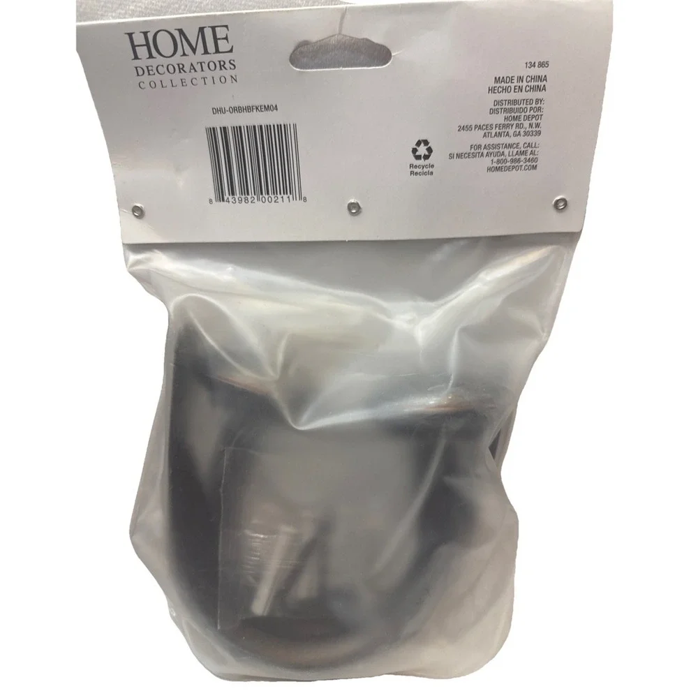 Home Decorators Oil Rubbed Bronze Hook‎ Curtain Holdback (Set of 2) NEW